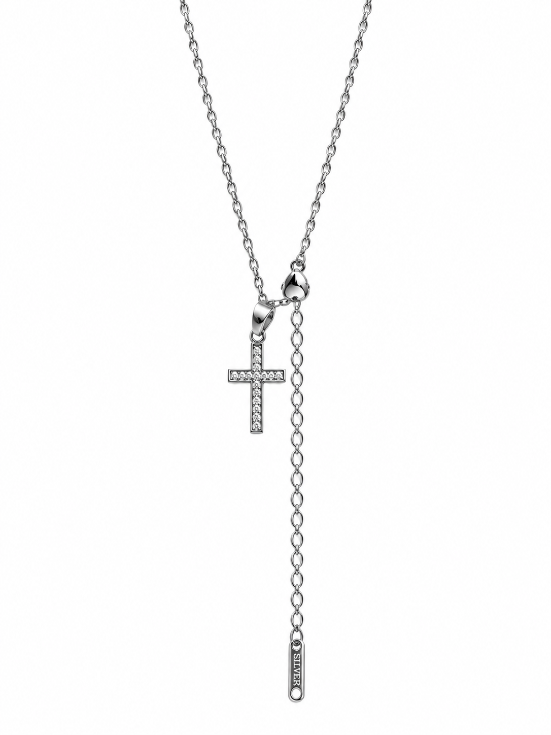 Elegant Silver Cross Necklace