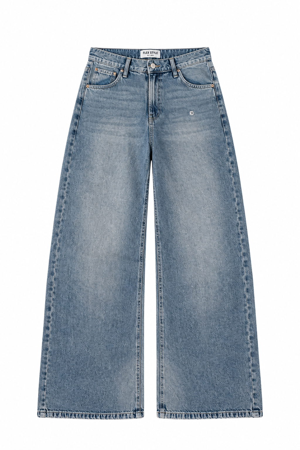 Light wash wide leg jeans