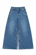 Blue Super Wide Leg Jeans