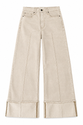 Cream wide leg